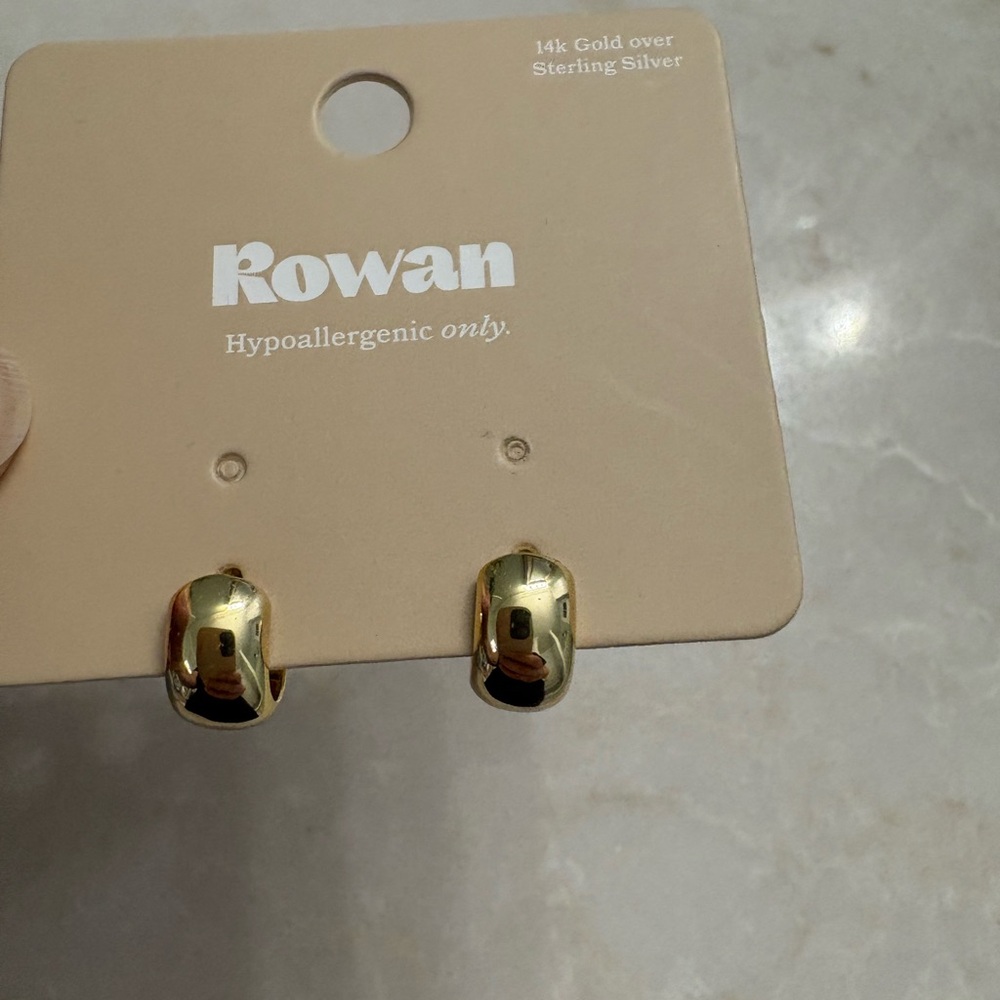 Rowan Gold Chunky Earrings - 14k Gold 15mm- brand new
